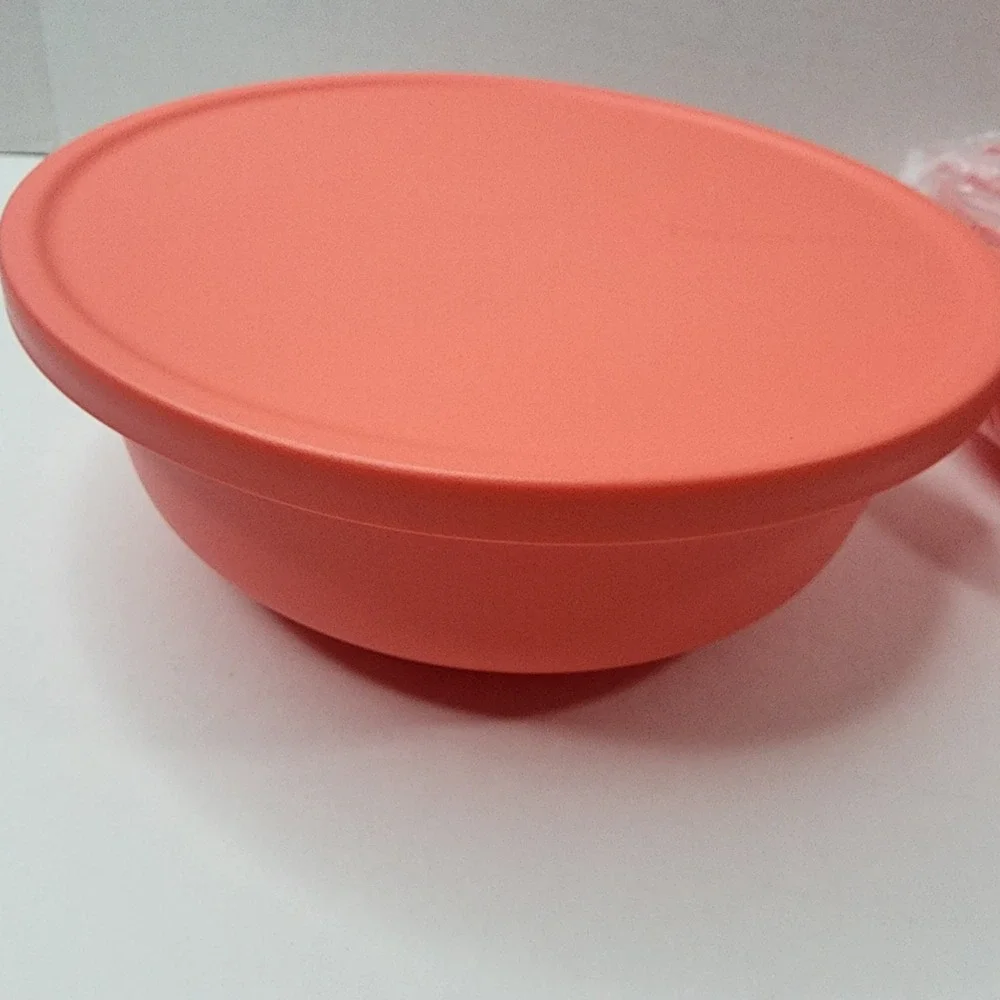 Set Of 2 Tupperware Modular Bowl 4 1/2 Cup (1L) Pink Coral 8703A-4 New W Lids